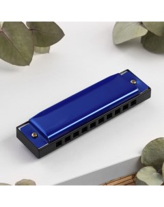 Губная гармошка DF10A Blue, 10 отверстий, 20 язычков Bee