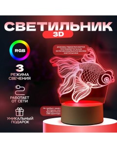 Светильник "Рыбка" LED RGB от сети 9,5х15х16,5 см Risalux