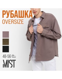 Рубашка мужская oversize р.54, серый Mist