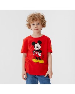 Футболка детская Mickey Микки Маус, рост 86-92, красный Kaftan