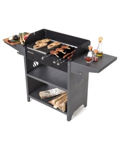 Мангал "Family Standart Grill FSG2000" 133,2 х 39,4 х 89,5 см, 2 мм, крышка, боковые полки Gratar