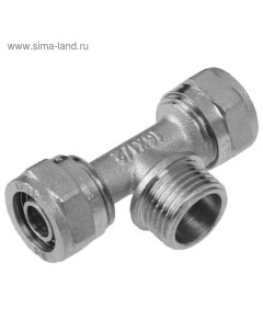 Тройник AQUALINK, обжимной, 1/2" х 16 мм, наружная резьба Aqualink