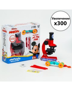 Микроскоп «Микки Маус и друзья», с биноклем и пинцетами, цвет МИКС Disney