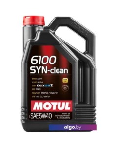 Моторное масло 6100 Syn-clean 5W-40 4л Motul