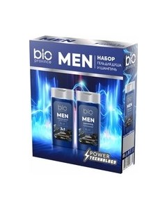 Набор косметики для тела и волос Men Гель для душа Blue+Шампунь Питательный Bioprovince