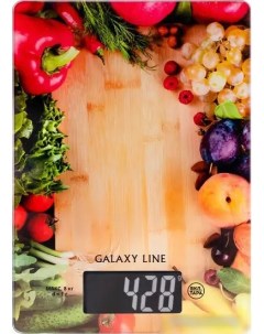 Весы кухонные электронные GL 2817 стекло Galaxy line