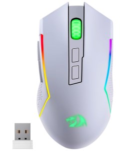 Мышь беспроводная игровая Redragon Trident бел RGB 7 кн BT+2.4G 8000dpi