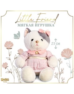 Мягкая игрушка Little Friend, кошечка в розовом платье, 23 см Milo toys