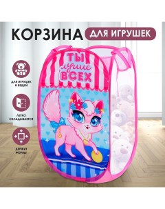 Корзина для хранения игрушек «Ты лучше всех» Кошечка Школа талантов