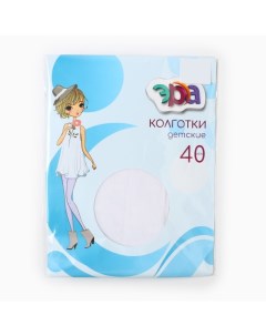 Колготки для девочек 40 Den, цвет белый, размер 12 -13 лет Эра