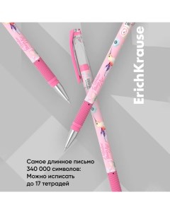 Ручка шариковая ColorTouch Colibri, узел 0.7 мм, чернила синие, покрытие Soft Touch, длина линии пис Erichkrause