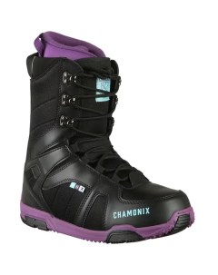 Ботинки сноубордические Chavanne W's Black/Purple Chamonix