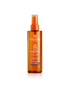 Масло сухое для интенсивного загара для лица-тела-волос SPF15 Supertanning Moisturizing Dry Oil Collistar