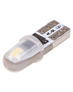 Лампа светодиодная T5 (W1,2W), 12V, 2 SMD диода, 1-конт, биполярная, белая,, S08201458 Skyway