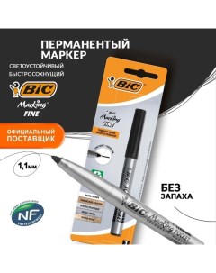 Маркер перманентный, "Marking Fine", узел 1.1 мм, черный Bic