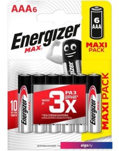 Батарейка Max LR6 AA BL4+2 6 шт Energizer