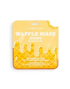 Питательная вафельная маска для лица «Медовое удовольствие» Waffle Mask Honey Kocostar