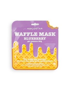 Противовоспалительная вафельная маска для лица «Черничное наслаждение» Waffle Mask Blueberry Kocostar