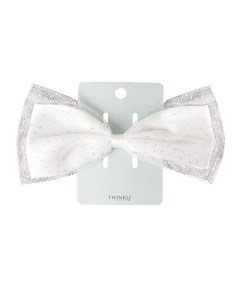 Заколка для волос BACK TO SCHOOL, white-silver bow Twinkle