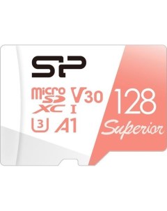 Карта памяти Superior A1 microSDXC 128GB SP128GBSTXDV3V20 Silicon power