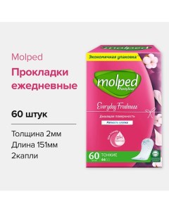 Ежедневные прокладки женские гигиенические Everyday Freshness, 2 капли. 60.0 Molped