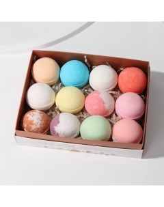 Подарочный набор косметики Bath bomb, бомбочки для ванны, 12 х 40 г, BEAUTY FОХ Beauty fox