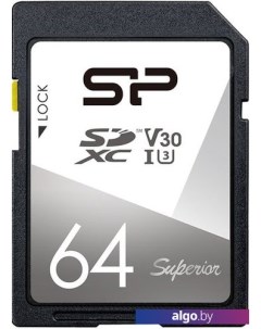 Карта памяти Superior SDXC SP064GBSDXCV3V10 64 GB Silicon power