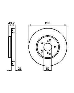 Тормозной диск 0986478968 Bosch