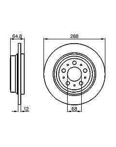 Тормозной диск 0986478495 Bosch