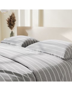 Постельное бельё 1.5сп Gray stripes 143х215см,150х214см,70х70см-2 шт, 100% хлопок,поплин Этель