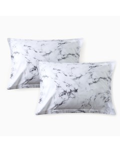 Комплект наволочек "" Marble 50*70+3 см, 100% хлопок, перкаль (300 нитей) Этель