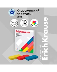 Пластилин 10 цветов, 160 г, Basic, в картонной упаковке Erichkrause