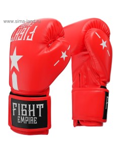 Перчатки боксёрские детские, красные, размер 16 oz Fight empire