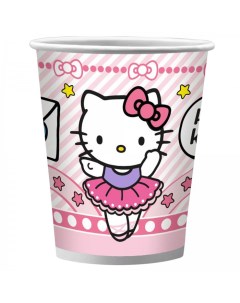 Набор бумажных стаканов «Hello Kitty», 250 мл, набор 6 шт. Nd play