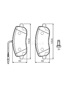 Тормозные колодки 0986424789 Bosch