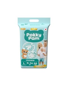 Подгузники трусики детские, размер 4 L, 9-14 кг 18.0 Pokky pam