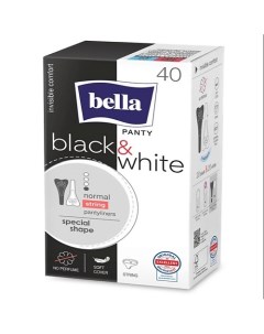 Прокладки ежедневные супертонкие Panty Slim Black&White 1.0 Bella