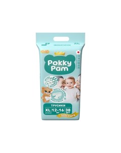 Подгузники трусики детские, размер 5 XL, 12-16 кг 19.0 Pokky pam