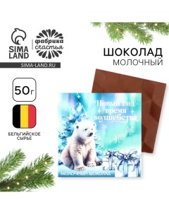 Шоколад в коробке «Новый год-время волшебства», 50 г Фабрика счастья