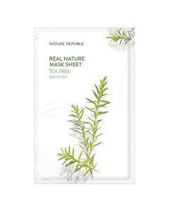 Маска для лица тканевая с экстрактом чайного дерева Mask Sheet Tea Tree Nature republic