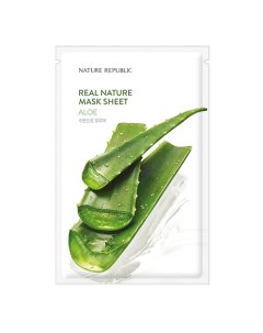 Маска для лица тканевая с экстрактом алоэ вера Mask Sheet Aloe Nature republic