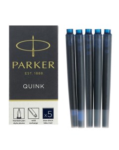 Набор картриджей для перьевой ручки Cartridge Quink Z11, 5 штук, тёмно-синие чернила Parker