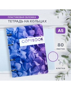 Тетрадь на кольцах A5 80 листов в клетку "CoopyBook. Very Peri", пластиковая обложка, блок офсет Calligrata