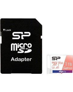 Карта памяти Superior A1 microSDXC SP001TBSTXDV3V20SP 1TB (с адаптером) Silicon power