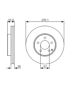 Тормозной диск 0986479R99 Bosch