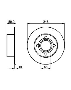 Тормозной диск 0986478019 Bosch