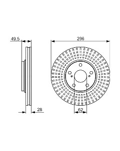 Тормозной диск 0986479664 Bosch