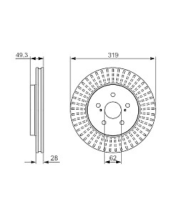 Тормозной диск 0986479722 Bosch