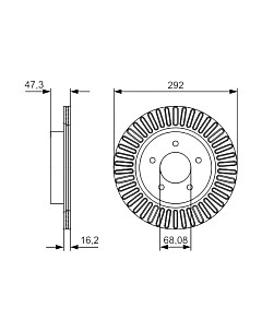 Тормозной диск 0986479D20 Bosch