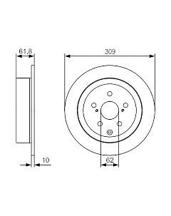 Тормозной диск 0986479T04 Bosch